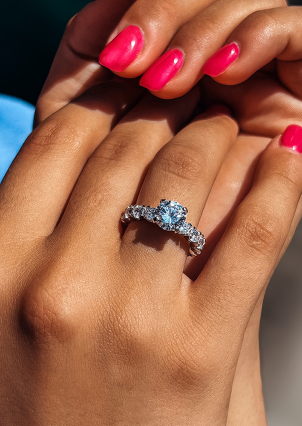 Каблучка Фіаніт (5А) Срібло 925° (родій) 120271