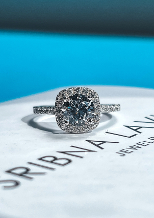 Каблучка Фіаніт (5А) Срібло 925° (родій) 120004