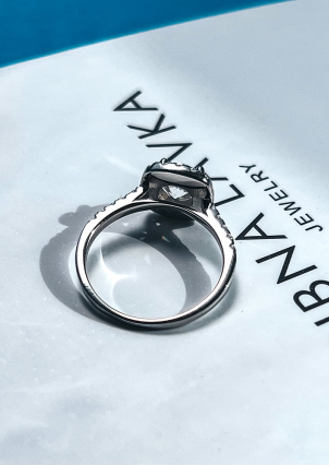 Каблучка Фіаніт (5А) Срібло 925° (родій) 120004