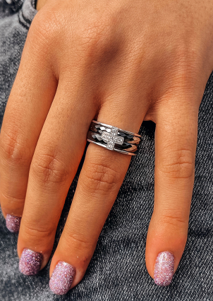 Каблучка срібло 925°/ ювелірна кераміка 1629ч057а