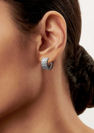 Сережки фіаніт Срібло 925° (родій) 000866