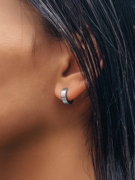 Kolczyki bez wkładek Srebro 925° (rod) 108110