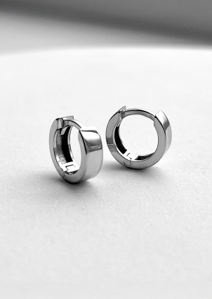 Сережки без вставок Срібло 925° (родій) 108110