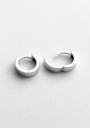 Сережки без вставок Срібло 925° (родій) 108110