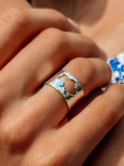 Каблучка без вставок Срібло 925° 012131