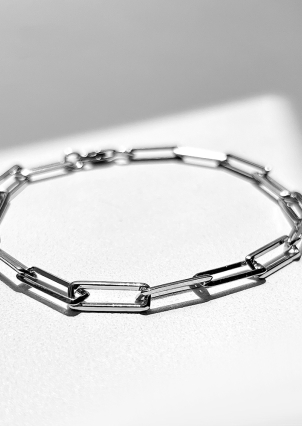 Браслет без вставок Срібло 925° (родій) 75239