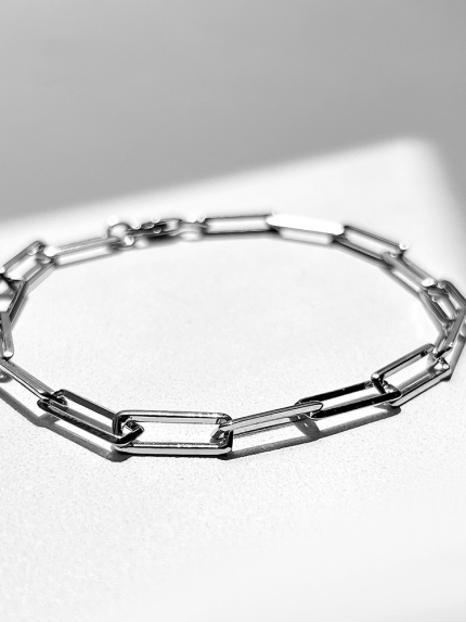 Браслет без вставок Срібло 925° (родій) 75239