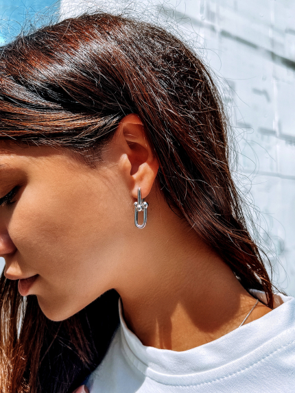 Earrings without inserts Silver 925° (rhodium) 520901