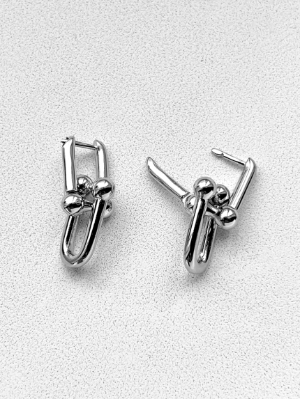 Earrings without inserts Silver 925° (rhodium) 520901