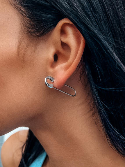 Earrings without inserts Silver 925° (rhodium) 20341