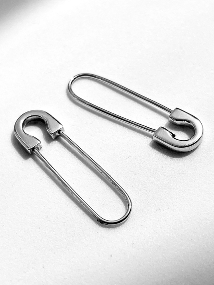Earrings without inserts Silver 925° (rhodium) 20341