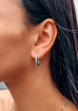 Сережки фіаніт Срібло 925° (родій) 21185