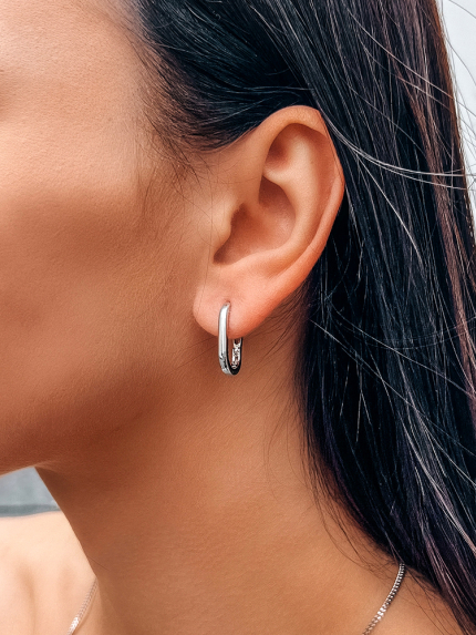 Cyanite earrings Silver 925° (rhodium) 21185