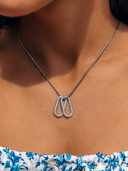 Cyanite earrings Silver 925° (rhodium) 21185