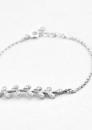 Браслет фіаніт Срібло 925° (родій) 4689