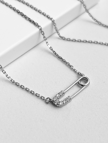 Кольє фіаніт Срібло 925° (родій) 61192