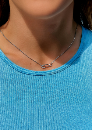 Кольє фіаніт Срібло 925° (родій) 61192