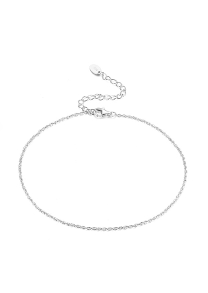 Браслет без вставок Срібло 925° (родій) SA06P