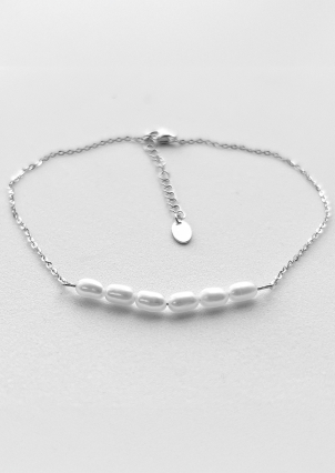 Браслет перлина Срібло 925° (родій) SA02PW