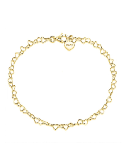 Браслет без вставок Срібло 925° (позолота) SA10G