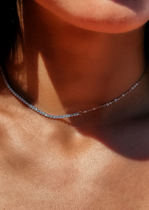 Кольє фіаніт Срібло 925° (родій) 560274