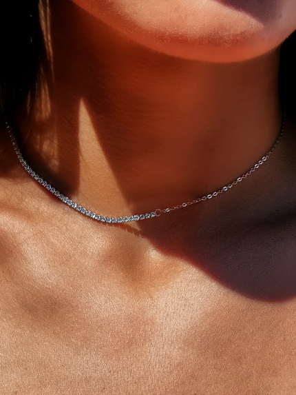 Кольє фіаніт Срібло 925° (родій) 560274