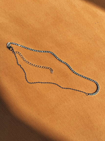 Кольє фіаніт Срібло 925° (родій) 560274