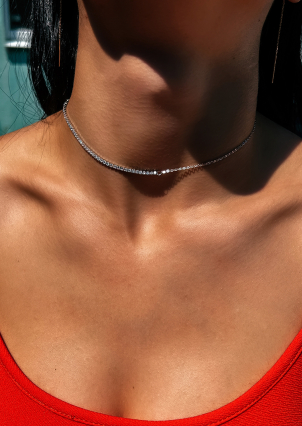 Кольє фіаніт Срібло 925° (родій) 560274