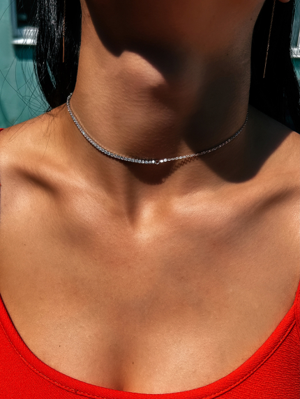 Кольє фіаніт Срібло 925° (родій) 560274