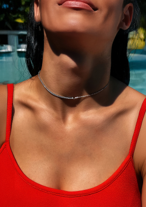 Кольє фіаніт Срібло 925° (родій) 560274