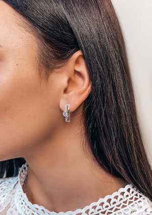 Сережки фіаніт Срібло 925° золото 375° 495с