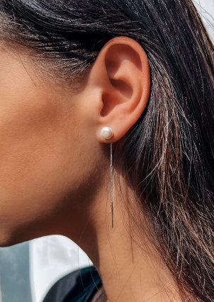 Pearl earrings Silver 925° (rhodium) 000904