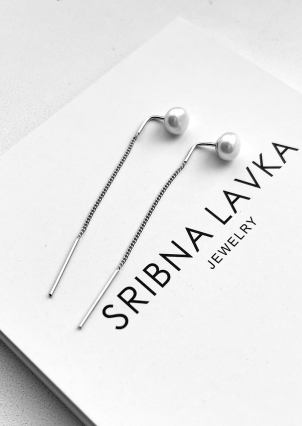 Pearl earrings Silver 925° (rhodium) 000904