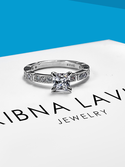 Pierścionek Fianit (AAAAA) Srebro 925° (rod) ARP07P06