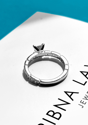 Каблучка Фіаніт (5А) Срібло 925° (родій) ARP07P06