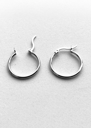 Сережки без вставок Срібло 925° (родій) APE34P1520