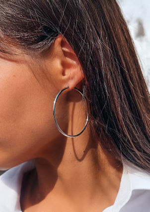 Сережки без вставок Срібло 925° (родій) APE34P2050