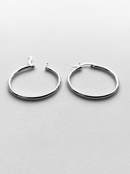 Kolczyki bez wkładek Srebro próby 925° (rod) APE34P2040