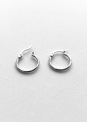 Сережки без вставок Срібло 925° (родій) APE34P1515