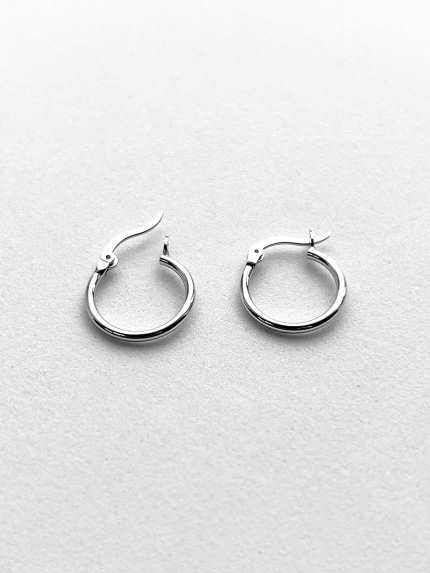 Сережки без вставок Срібло 925° (родій) APE34P1515