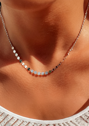 Кольє без вставок Срібло 925° (родій) 957563