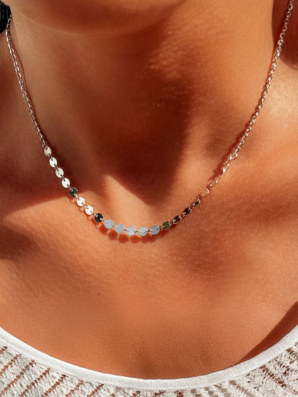 Кольє без вставок Срібло 925° (родій) 957563