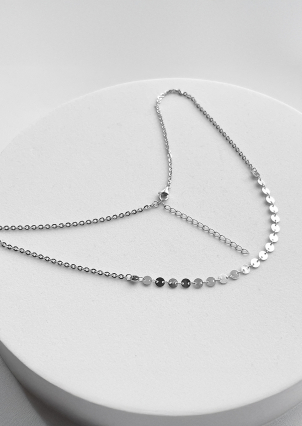 Кольє без вставок Срібло 925° (родій) 957563