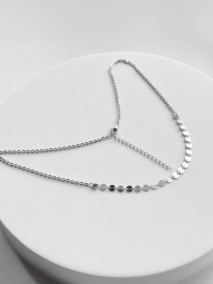 Кольє без вставок Срібло 925° (родій) 957563