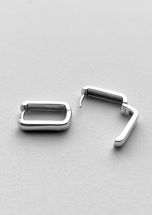 Сережки без вставок Срібло 925° (родій) с2/1154-1