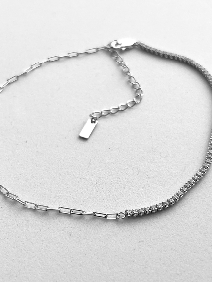 Браслет фіаніт Срібло 925° (родій) SA21P