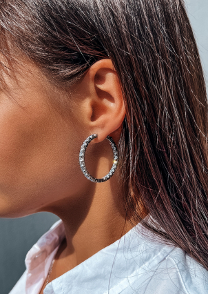 Fianite earrings (AAAA) Silver 925° (rhodium) SE221