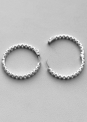 Fianite earrings (AAAA) Silver 925° (rhodium) SE221