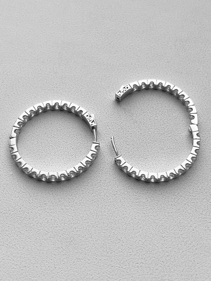 Kolczyki narzeczone (AAAA) Srebro 925° (rod) SE221