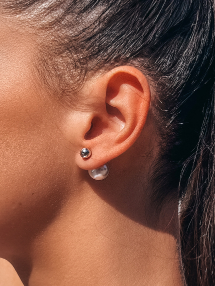 Pearl earrings Silver 925° (rhodium) 1D0192